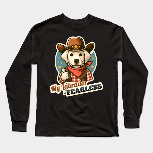 Cowboy Labrador Retriever Long Sleeve T-Shirt by k9-tee